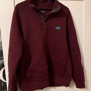 L.L. Bean Brick Red Quilted Top